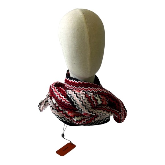 Missoni Multicolor Zig-Zag Fringed Long Wool Scarf - Picture 5 of 16